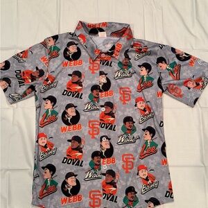 Graphic classic San Francisco Giants Shirt with Cartoon Characters of players